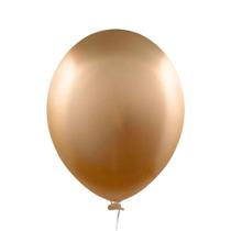Balão Cromado Alumínio Dourado nº5 12cm - 25 Unidades - Happy Day