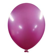 Balão Cromado Alumínio Fúcsia - 9 Polegadas - 25 Unidades