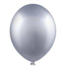 Balão Cromado Alumínio Natural - 9 Polegadas - 25 Unidades