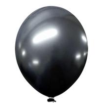 Balão Cromado Alumínio Onix nº9 23cm - 25 Unidades - Happy Day Balão Cromado Alumínio Onix nº9 23cm - 25 Unidades - Happy Day