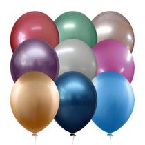 Balão Cromado Alumínio Sortido - 5 Polegadas - 25 Unidades