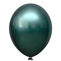 Balão Cromado Alumínio Verde Oceano nº9 23cm - 25 Un - Happy Day Balão Cromado Alumínio Verde Oceano nº9 23cm - 25 Un - Happy Day