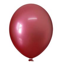 Balão Cromado Alumínio Vermelho nº9 23cm - 25 Unidades - Happy Day Balão Cromado Alumínio Vermelho nº9 23cm - 25 Unidades - Happy Day