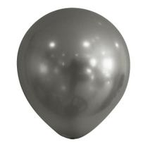 Balão Cromado Metalizado Chumbo - 9 Polegadas - 25 Unidades