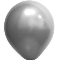 Balão Cromado Prata - 16 Polegadas - 12 Unidades