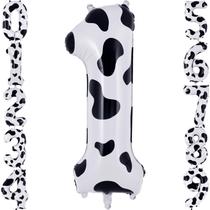 Balão de Alumínio AIQINHU - Desenho de Vaca - Número 1 - 40cm