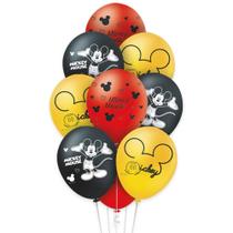 Balão de Aniversário Mickey Mouse nº9 23cm 25 Unidades - Regina