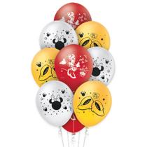 Balão de Aniversário Minnie Mouse nº9 23cm 25 Unidades - Regina