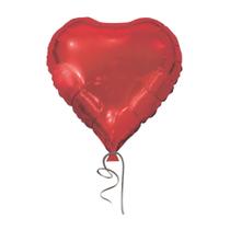 Balão de ar metalizado com 3 corações Vermelhos