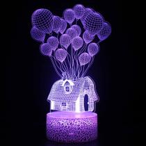 Balão de ar quente 3D Night Light USB Colorful Touch para crianças
