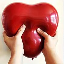 Balão de Coração Vermelho Intenso Profissional Dupla Camada para Decoração de Surpresa Romântica Balão de Coração Vermelho Intenso Profissional Dupla Camada para Decoração de Surpresa Romântica