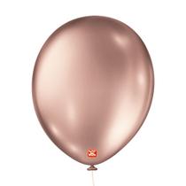 Balão de Festa 16" Metallic - Rose Gold - 10 Unidades - Balões São Roque