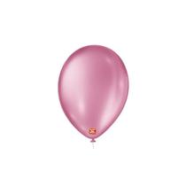 Balão de Festa 9" Cintilante - Rosa - Balões São Roque