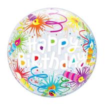 Balão de Festa Bubble 22" 56cm - Happy Birthday Velas - 01 Unidade - Qualatex - Rizzo Balões Balão de Festa Bubble 22" 56cm - Happy Birthday Velas - 01 Unidade - Qualatex - Rizzo Balões
