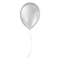Balão de Festa Cintilante - Prateado - 25 Unidades - Balões São Roque - Rizzo