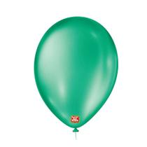 Balão de Festa Cintilante - Verde - 9" 23cm - 50 unidades - Balões São Roque