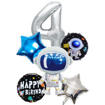 Balão De Festa Decoração Astronauta Enfeite 75cm + 2 Balões Estrelas Metalizadas 45 cm + 1 Balão Número de 40 Cm Balão De Festa Decoração Astronauta Enfeite 75cm + 2 Balões Estrelas Metalizadas 45 cm + 1 Balão Número de 40 Cm