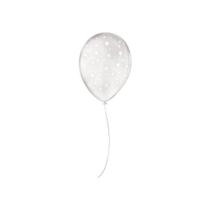 Balão de Festa Decorado Estrela Cristal e Branco 5" - 15 Unidades - São Roque - Rizzo Balões