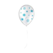Balão de Festa Decorado Floco de Neve - Branco Cintilante 9" 23cm - 25 Unidades - Balões São Roque