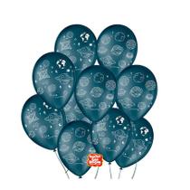 Balão de Festa Decorado Galáxia - Sortido 9" 23cm - 25 Unidades