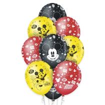 Balão de Festa Decorado Mickey Clássico 12" - 10 unidades - Regina - Rizzo Embalagens