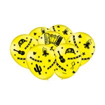 Balão de Festa decorado São João Amarelo 9'' polegadas - 25 unidades - Festcolor - Rizzo Balão de Festa decorado São João Amarelo 9'' polegadas - 25 unidades - Festcolor - Rizzo