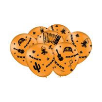 Balão de Festa decorado São João Laranja 9'' polegadas - 25 unidades - Festcolor - Rizzo Balão de Festa decorado São João Laranja 9'' polegadas - 25 unidades - Festcolor - Rizzo