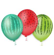 Balão de Festa Estampado Melancia Sortido - 10" 25cm - Pic Pic