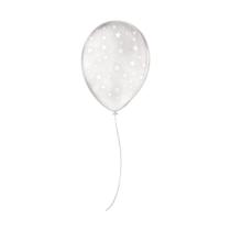 Balão de Festa Estrela - Transparente - 23cm - 25 unidades - São Roque - Rizzo Balões
