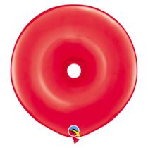 Balão de Festa Látex Donut - Vermelho - 16" 40cm - 25 unidades - Qualatex Outlet - Rizzo