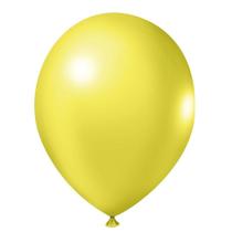 Balão de Festa Látex Liso Amarelo nº9 23cm - 50 Un - Balões Joy