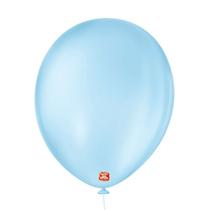Balão de Festa Látex Liso - Azul Baby - 50 Unidades - Balões São Roque