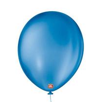 Balão de Festa Látex Liso - Azul Cobalto - 50 Unidades - Balões São Roque