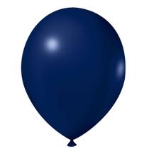 Balão de Festa Látex Liso Azul Escuro nº9 23cm - 50 Un