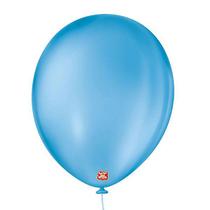 Balão de Festa Látex Liso - Azul Turquesa - 50 Unidades - Balões São Roque