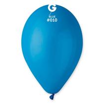 Balão de Festa Látex Liso - Blue (Azul) 010 - Gemar - Rizzo