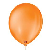 Balão de Festa Látex Liso - Laranja - 50 Unidades - Balões São Roque