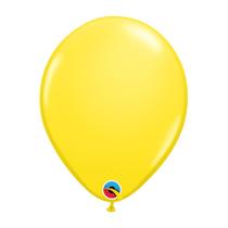 Balão de Festa Látex Liso Sólido - Yellow (Amarelo) - Qualatex - Rizzo