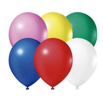 Balão de Festa Látex Liso Sortido nº9 23cm - 50 Un