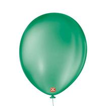 Balão de Festa Látex Liso - Verde Folha - 50 Unidades - Balões São Roque