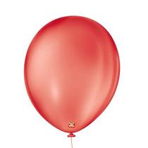 Balão de Festa Látex Liso - Vermelho - 50 Unidades - Balões São Roque
