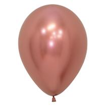 Balão de Festa Latéx Reflex - Rose Gold (Cor:968) - Sempertex - Rizzo