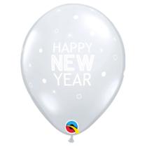 Balão de Festa Liso Decorado - New Year Sparkles & Dots - 11" - 50 Unidades - Qualatex - Rizzo Balão de Festa Liso Decorado - New Year Sparkles & Dots - 11" - 50 Unidades - Qualatex - Rizzo
