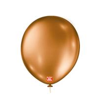 Balão de Festa Metálico - Cores - 16" 40cm - 10 Unidades - Balões São Roque