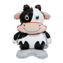Balão de Festa Metalizado 16" 42cm - Vaca com Base - 1 unidade - Rizzo Balão de Festa Metalizado 16" 42cm - Vaca com Base - 1 unidade - Rizzo