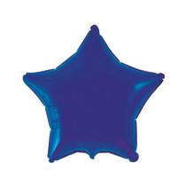Balão de Festa Metalizado 20" 50cm - Estrela Azul Marinho - 01 Unidade - Flexmetal - Rizzo Balões