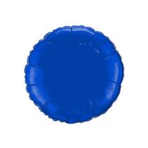 Balão de Festa Metalizado 20" 50cm - Redondo Azul -1 Unidade