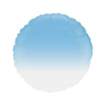 Balão de Festa Metalizado 20" 50cm - Redondo Gradient Azul Baby - 01 Unidade - Flexmetal - Rizzo Balões