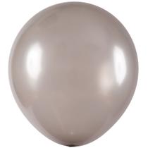 Balão de Festa Metalizado Prata nº16 40cm - 12 Unidades