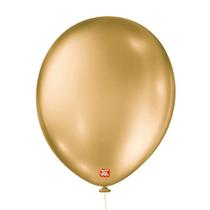 Balão de Festa Metallic - Dourado - 25 Unidades - 9" 23cm